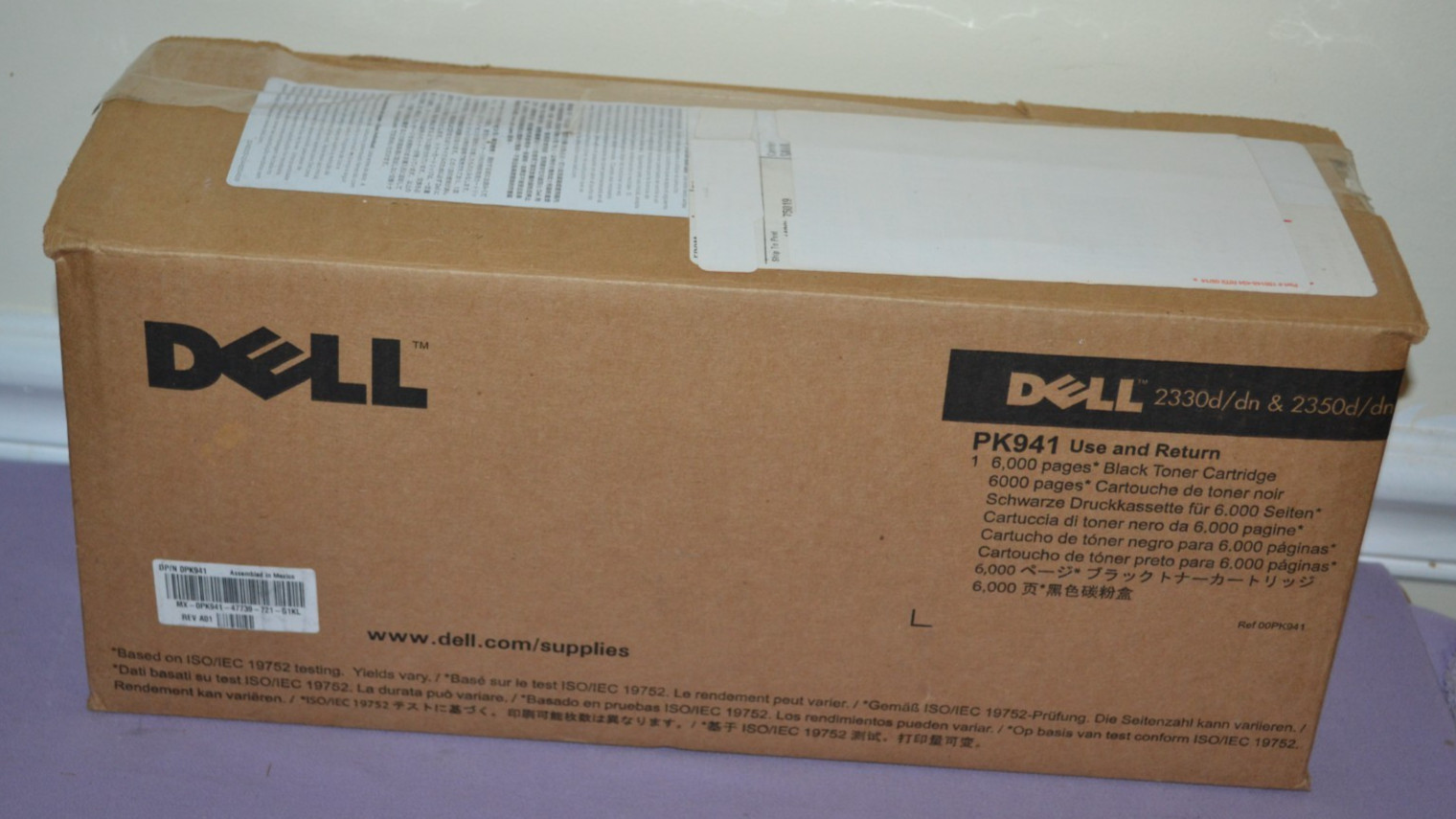OEM Dell PK941 Black Toner Cartridge 6000 Page for 2330d/dn & 2350d-New Open Box