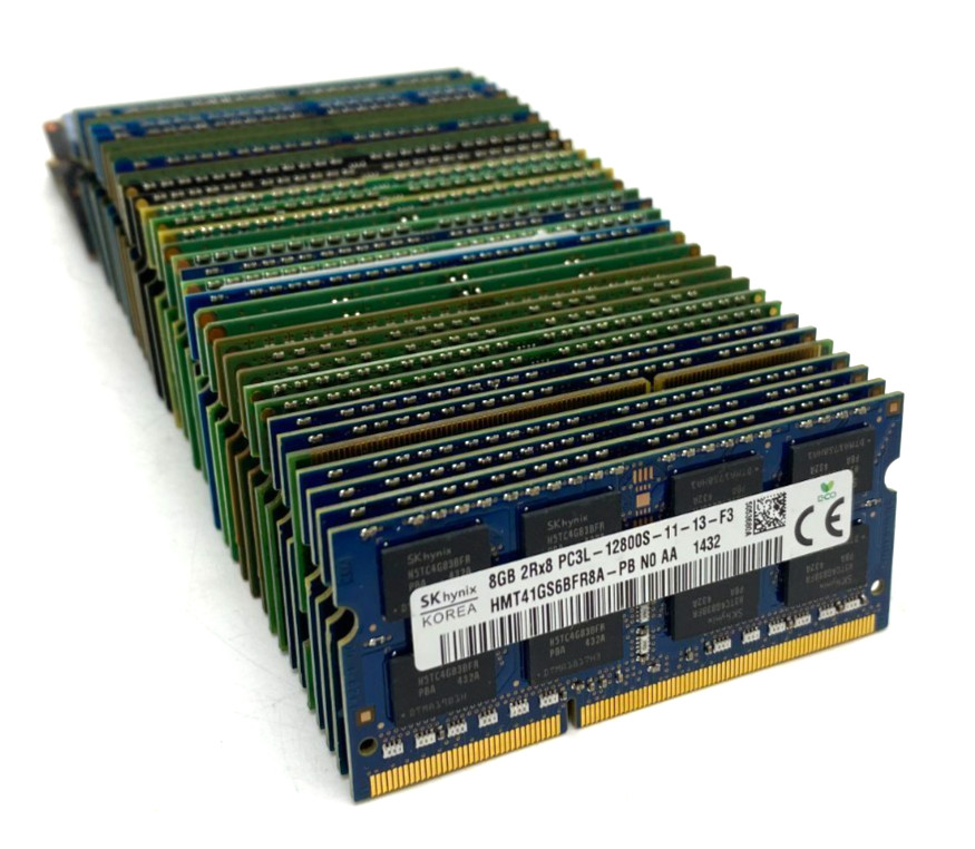 ~LOT OF 37~ MIXED BRAND + SPEED 8GB DDR3 SODIMM PC3 LAPTOP RAM 14900S/12800S