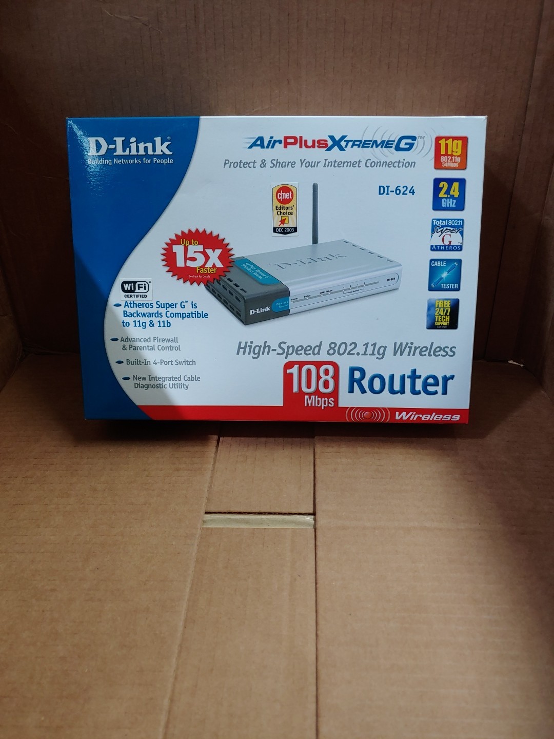 D-Link DI-624 108G High Speed Wireless Router AirPlus 802.11g