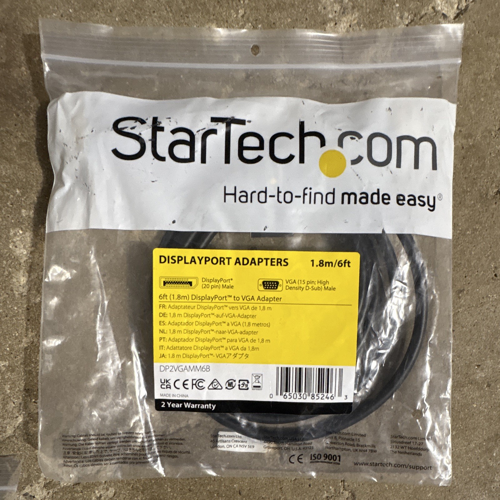 StarTech.comDISPLAYPORT adapter (6foot DisplayPort to VGA Adapter)lot of 20+addn