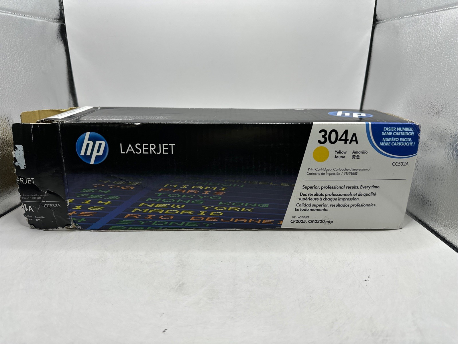 HP 304A (CC532A) Toner Cartridge - Yellow-Open Box