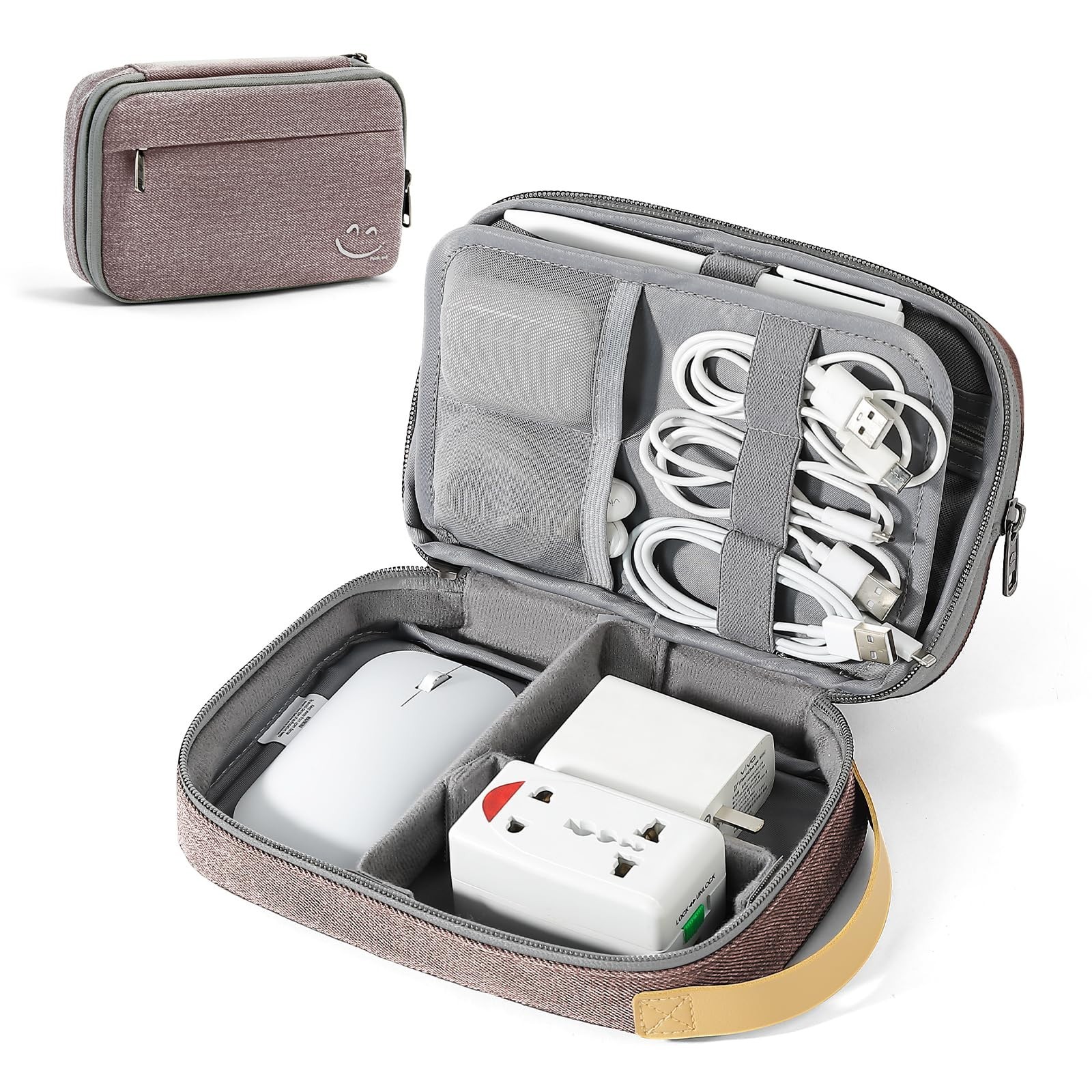 Travel Cable Organizer for Electronics - Portable Cord Management Pouch, Travel
