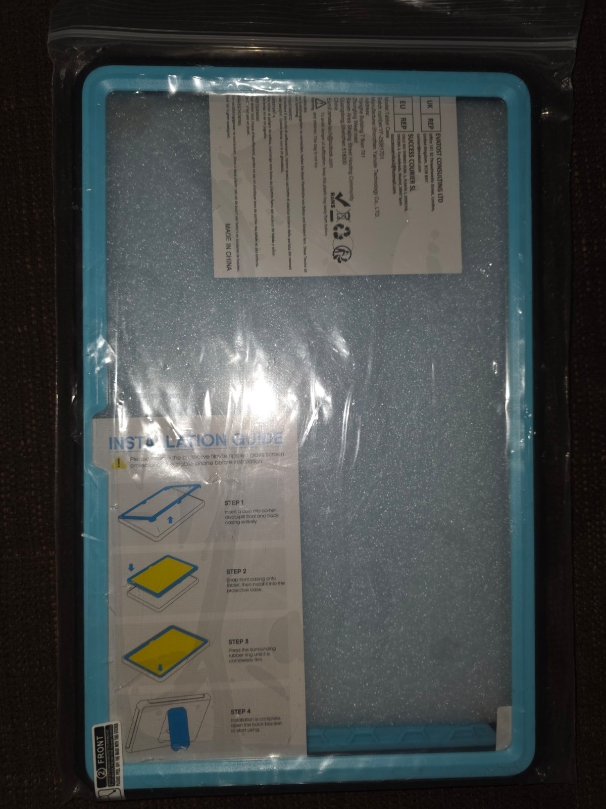 Rugged Tablet Case 11" with Kickstand + Screen Protector Blue New