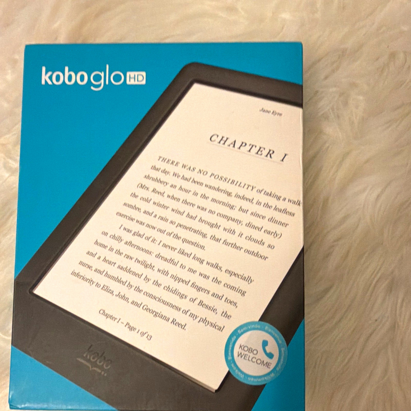Kobo Glo HD 6in eBook Reader Black 4GB Wi-Fi Built-In Light Micro-USB