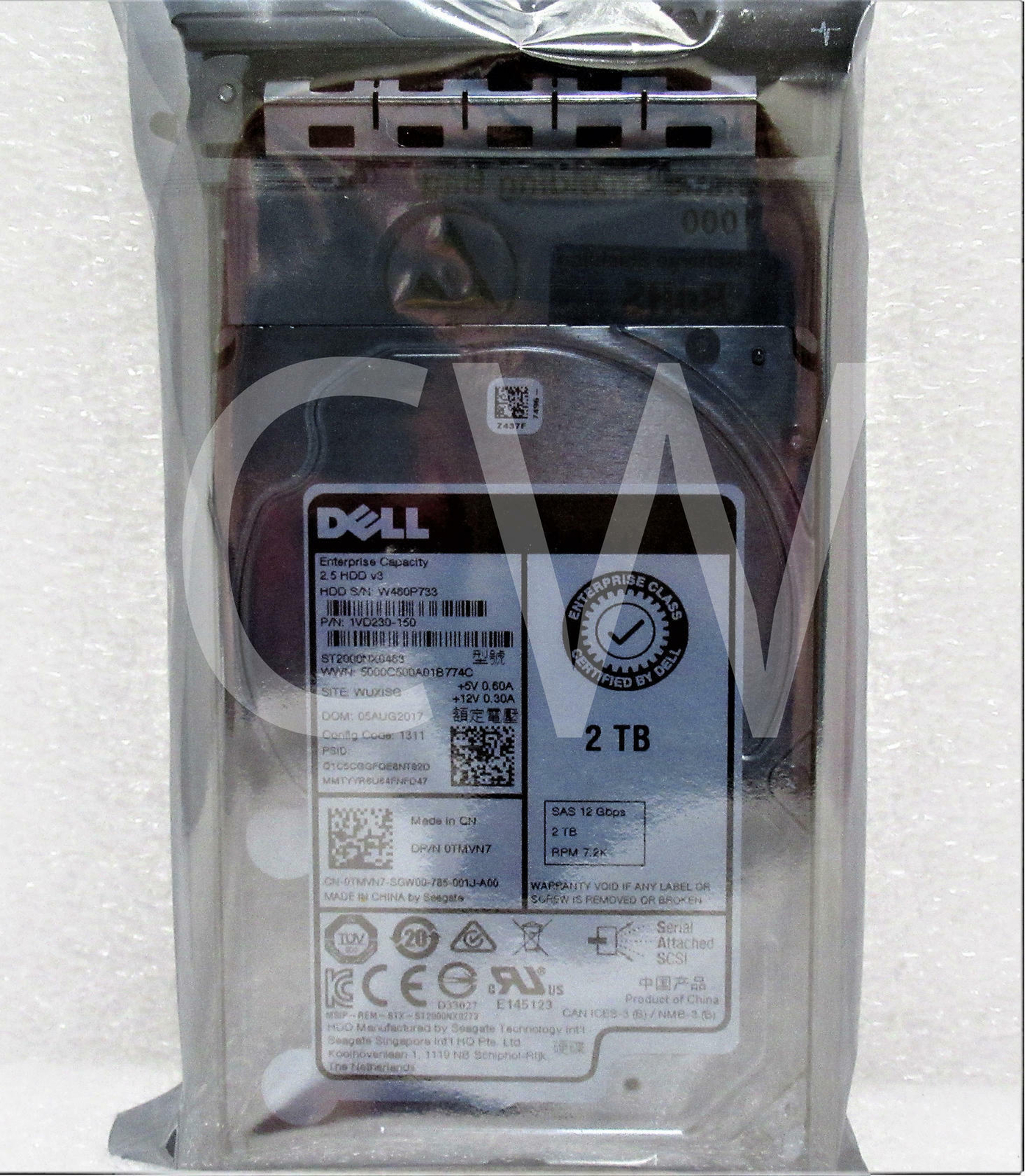 TMVN7 ST2000NX0463 Dell ENT 2TB 7.2K RPM 12Gb 2.5" SAS HDD M710hd M905 R515 T710