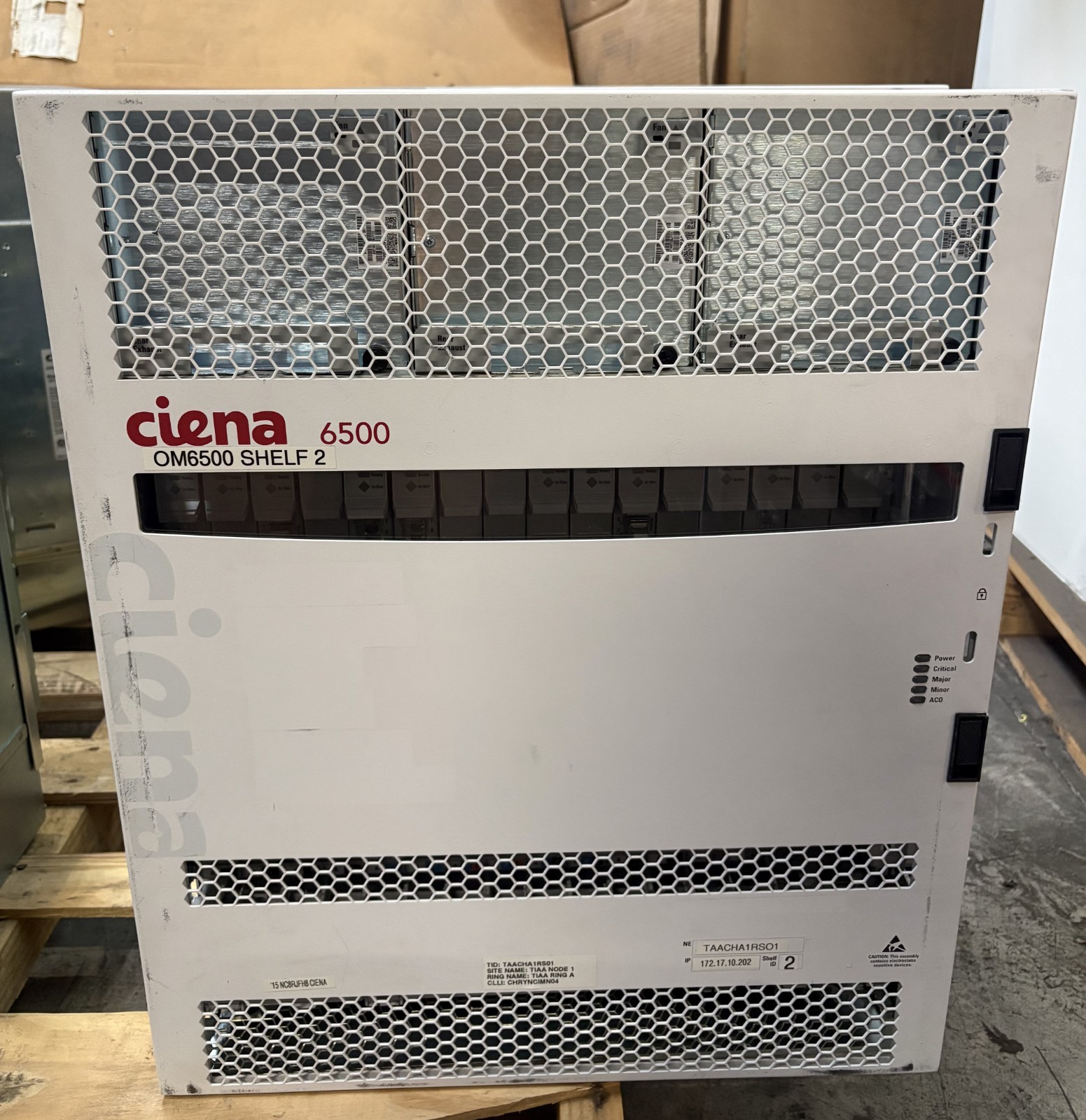 Ciena 6500 with Power Module & Fans & 9 NTK Module Cards