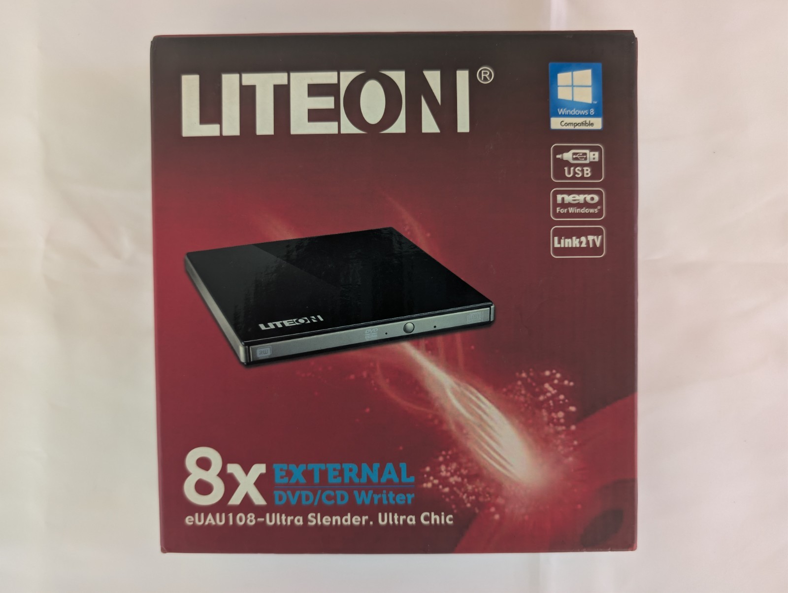 Liteon External Slim DVD/CD 8X Writer  Model eNAU108