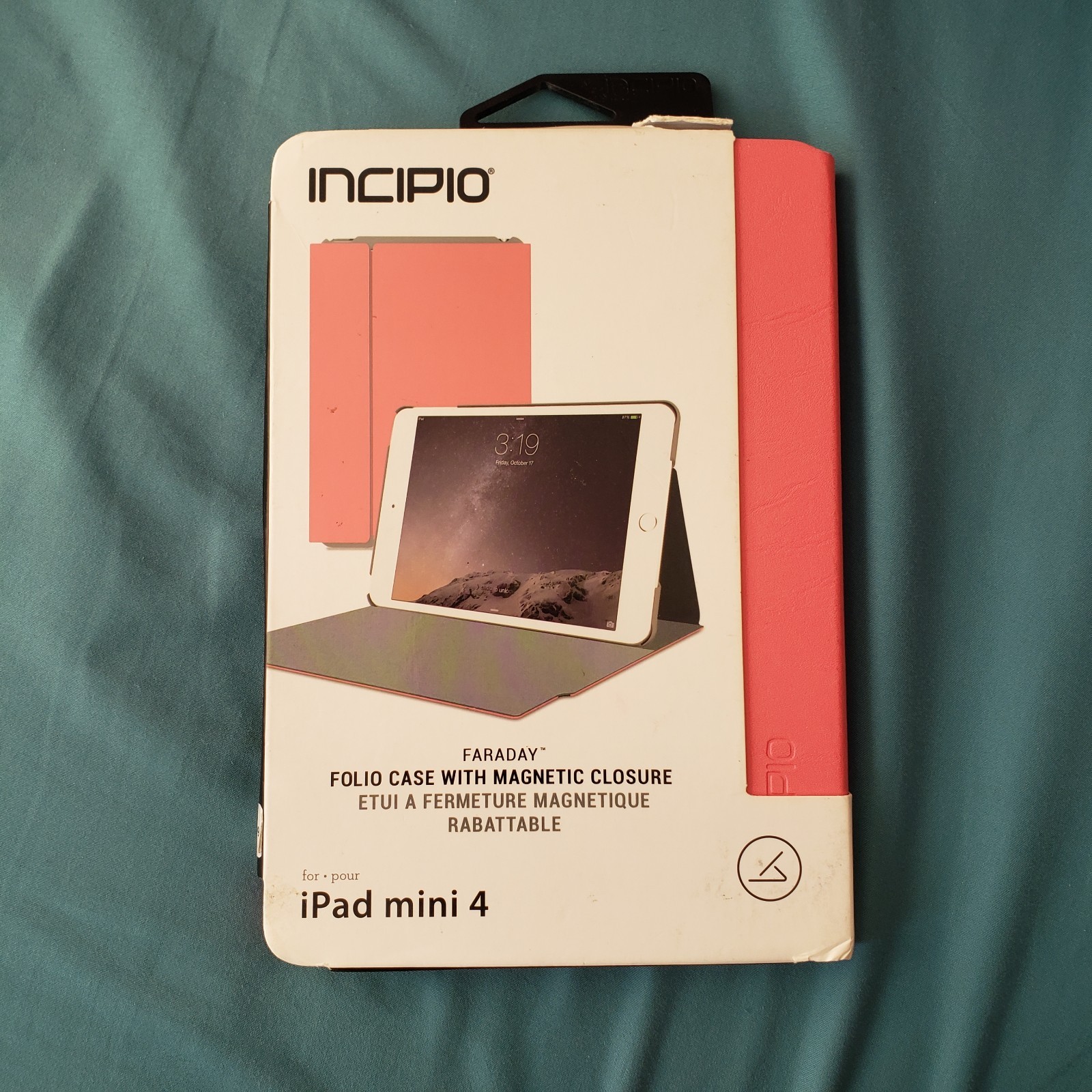 NEW Hands Free Pink Folio Ipad Mini 4 Magnetic Closure Sleek Thin Folding Case 