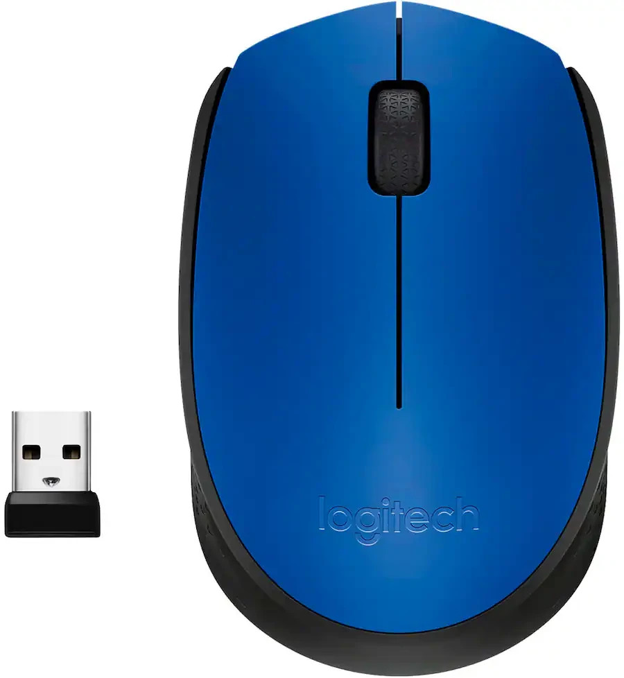 Logitech - M170 Wireless Compact Optical Ambidextrous Mouse - Blue (910-004800)