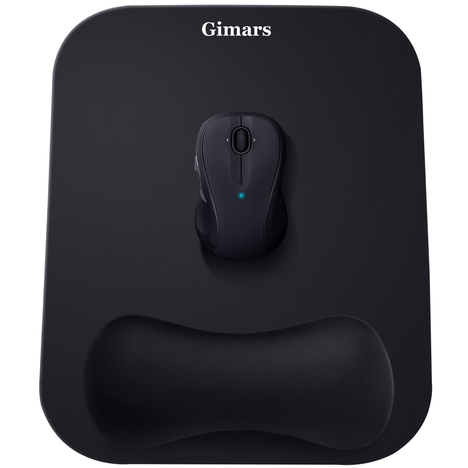 Gimars Large Smooth Superfine Fibre Memory Foam Ergonomic Mouse Medium, black