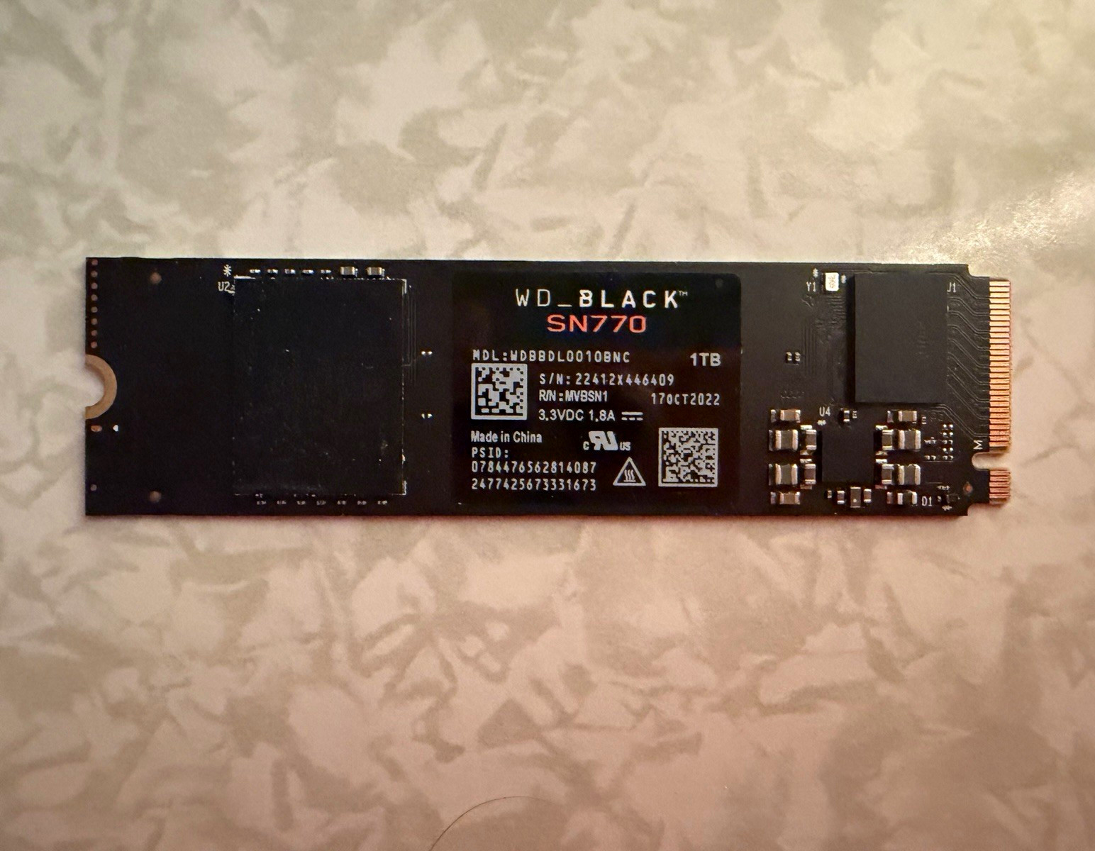 WD_BLACK SN770 1TB NVMe M.2 2280 Internal Gaming SSD PCIe Gen4