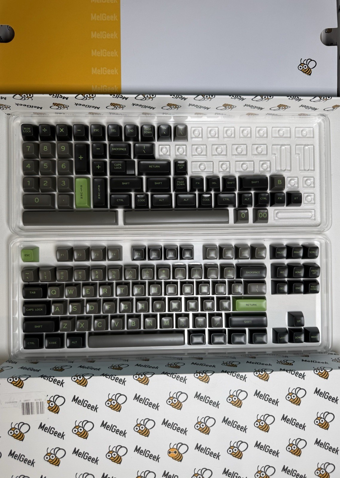MelGeek Mechanical Keyboard Keycap Set Black Gray Green PBT MX Compatible New