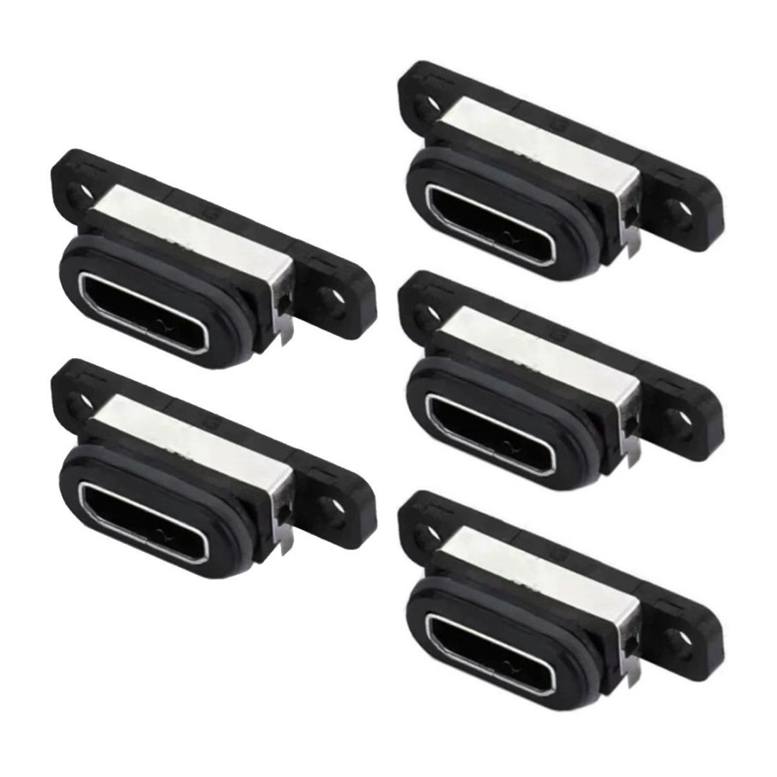 CY DIY OEM USB2.0 Receptacle Socket Connector Micro-B Female Mounting Waterproof