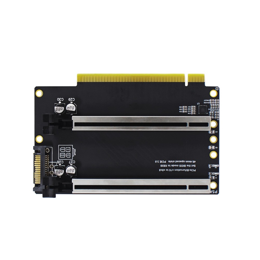 PCIE 3.0 X16 1 to 2 Expansion Card Gen3 Split Card PCIe X16 to X8X8 40.4mm5661