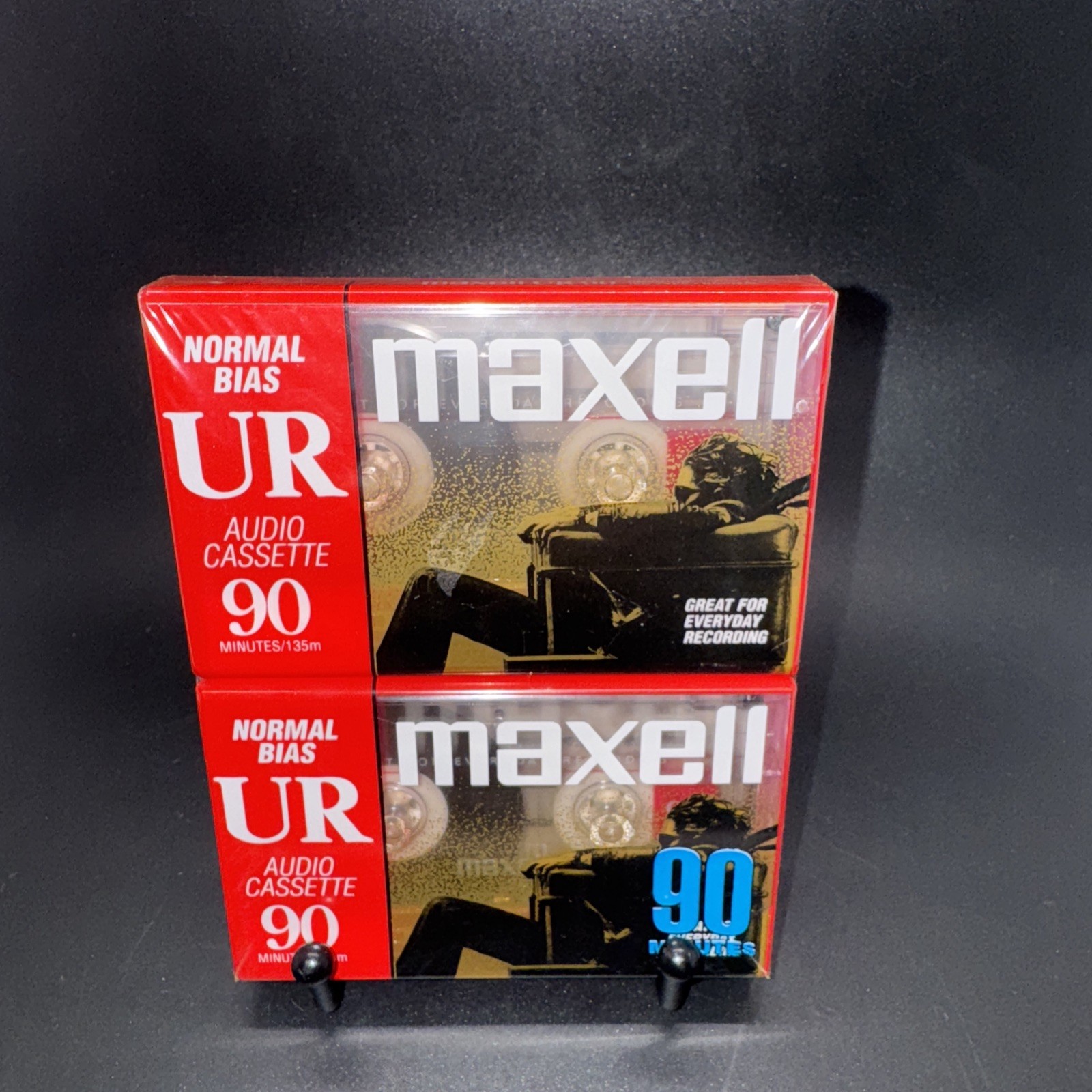 Maxell Audio Recording Cassette Tape UR-90 Blank (2 Pack) 90 Min Normal Bias 