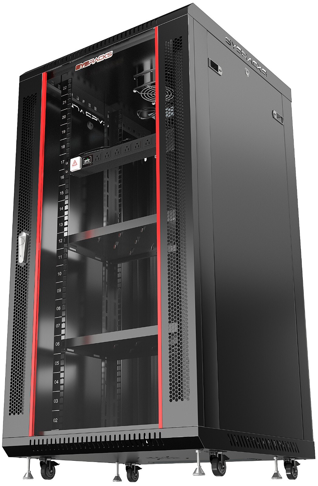 22U 24" Deep Wall Mount IT Network Server Rack Data Cabinet Enclosure 