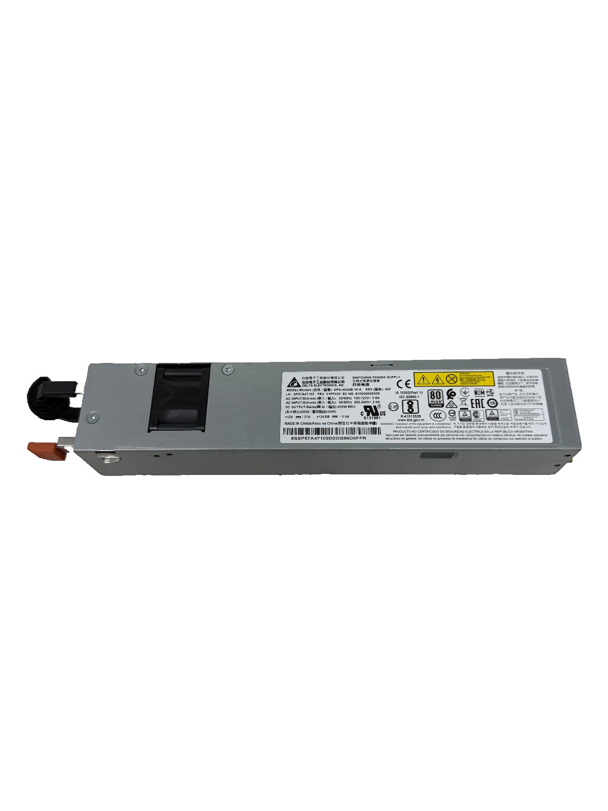 Lenovo ThinkSystem 01PF402 DPS-450AB-16 450W Switching Power Supply