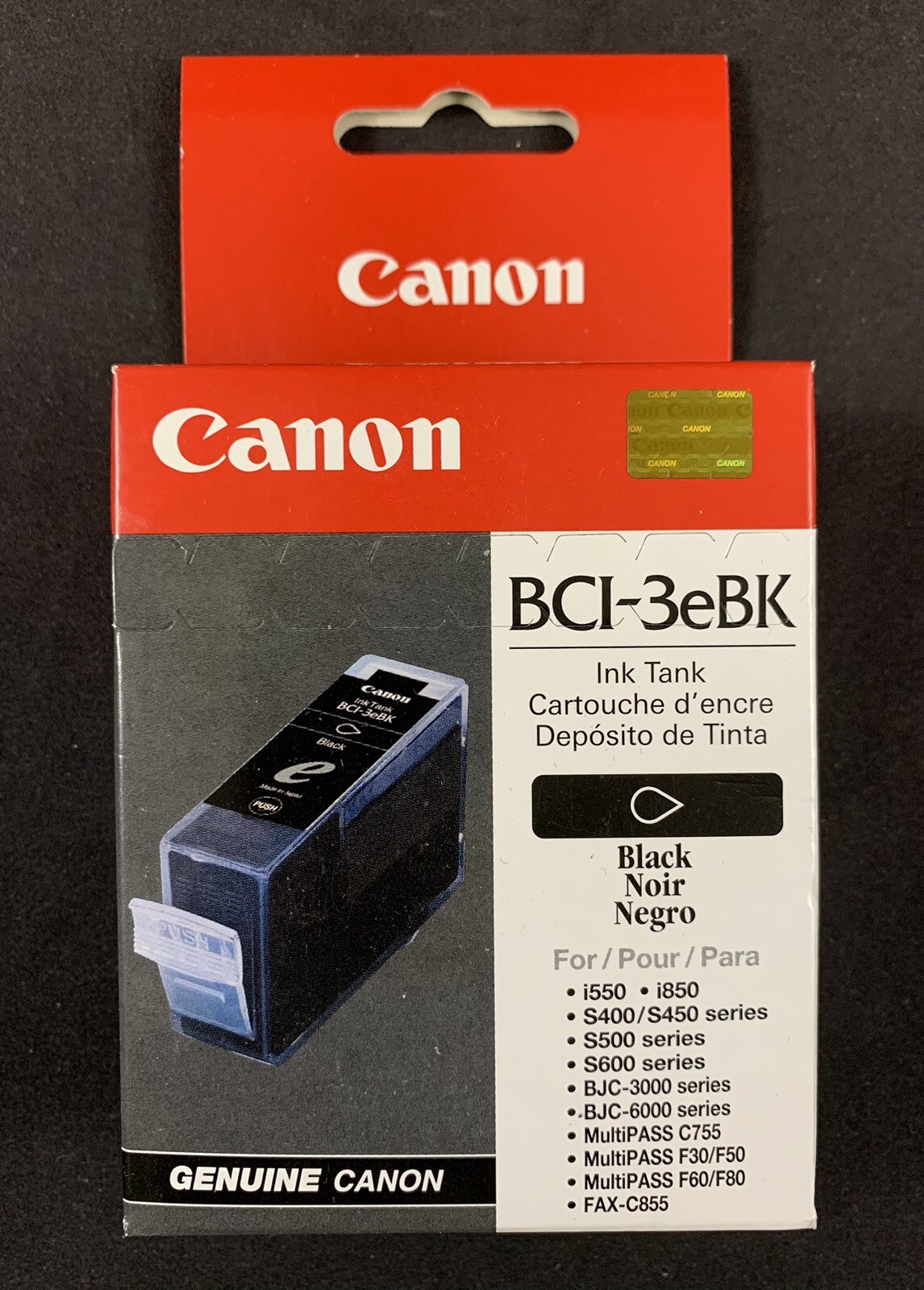 Genuine Canon BCI-3eBK Black Ink Cartridge