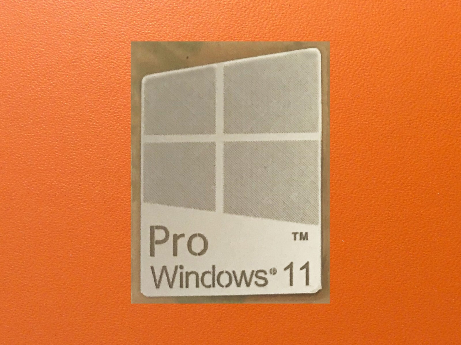 1 PCS Sticker for window 11 Pro Badge Logo Decal Silver Chrome 16mm x 23mm USA