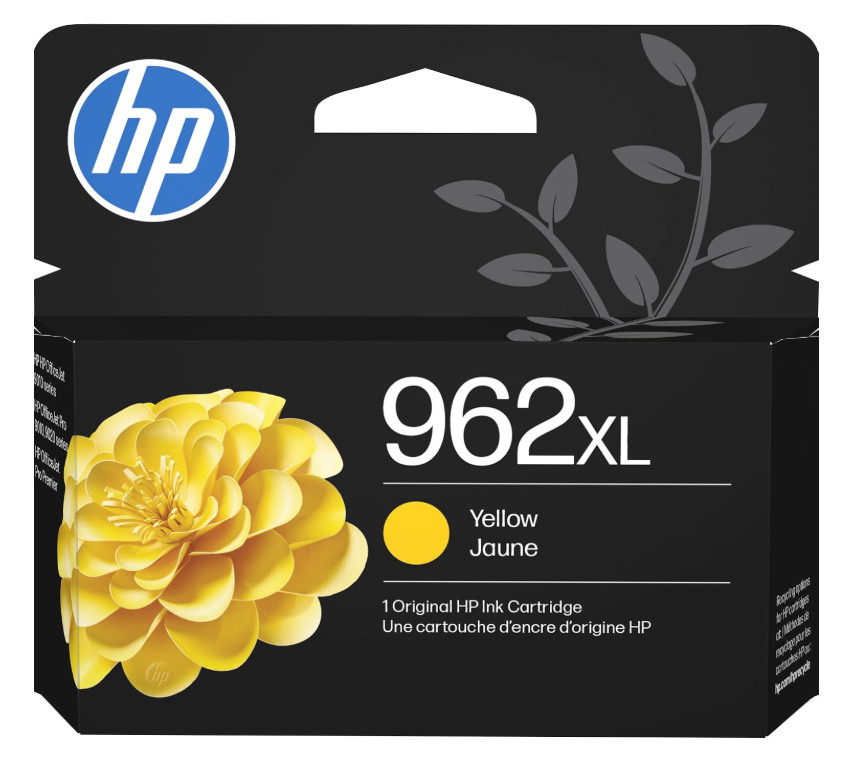 HP 962XL High Yield Ink Cartridge, Yellow, 3JA02AN
