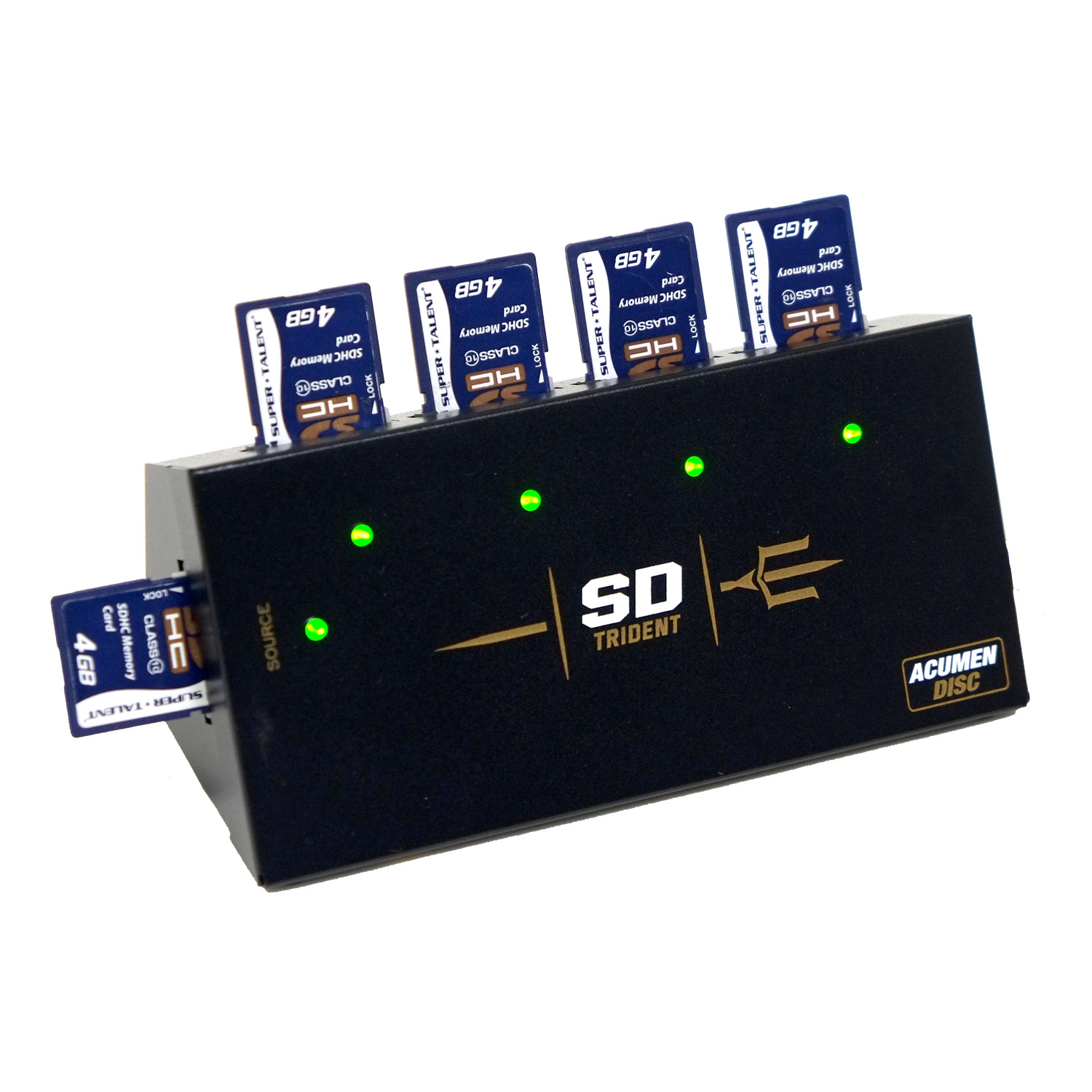 SD Trident - 1 to 4 Secure Digital / MicroSD / TF Duplicator Cloner (35MBps)