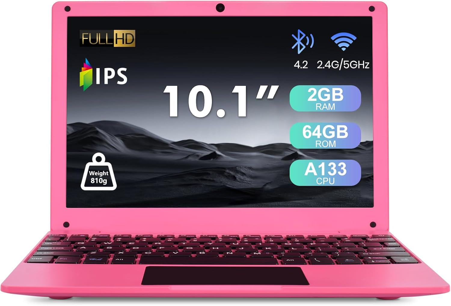 Mini Laptop Computer, 10.1 Inch Android 13, 2GB RAM, 64GB Storage, HD IPS Displa