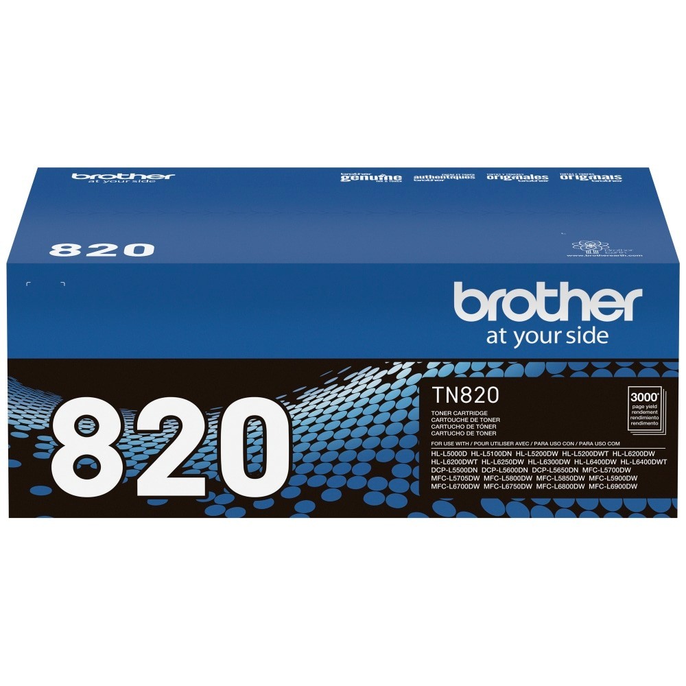 Brother Genuine TN-820 Black Toner Cartridge, TN-820BK