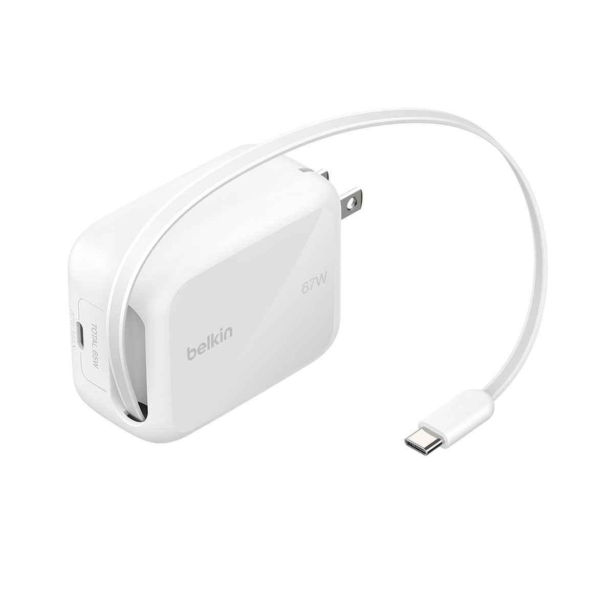 Belkin BELKIN 67W GAN USB-C RETRACTABLE CABLE