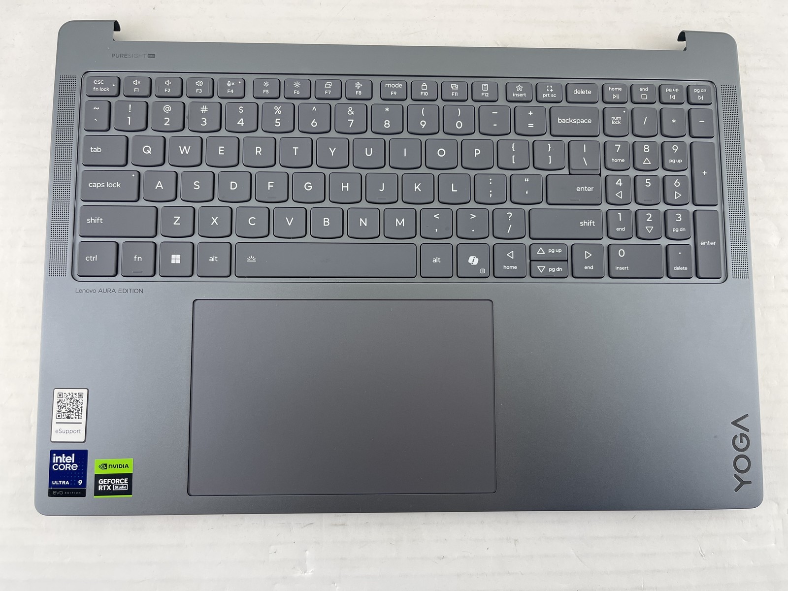 5CB1S50838 - D2 C-Cover with keyboard English Luna Grey US - Broken Off Bolt