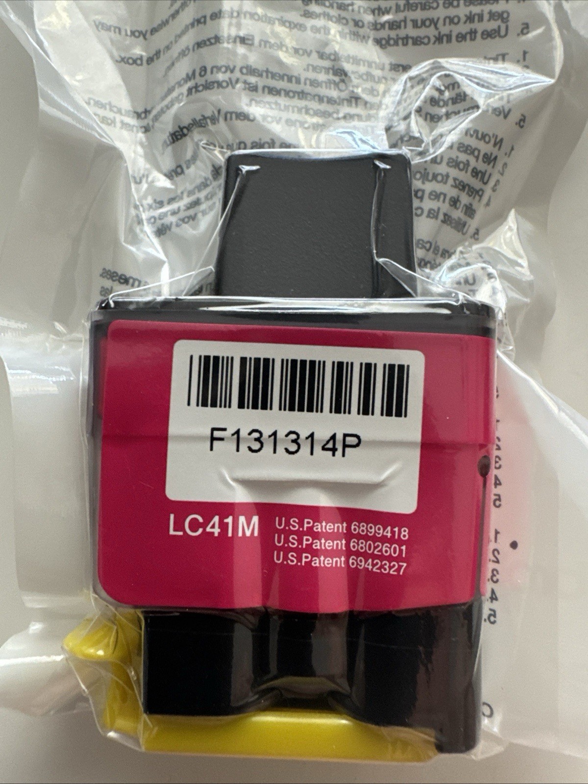 Brother Magenta Ink Cartridge Sealed LC41M No Box No Expiration Date