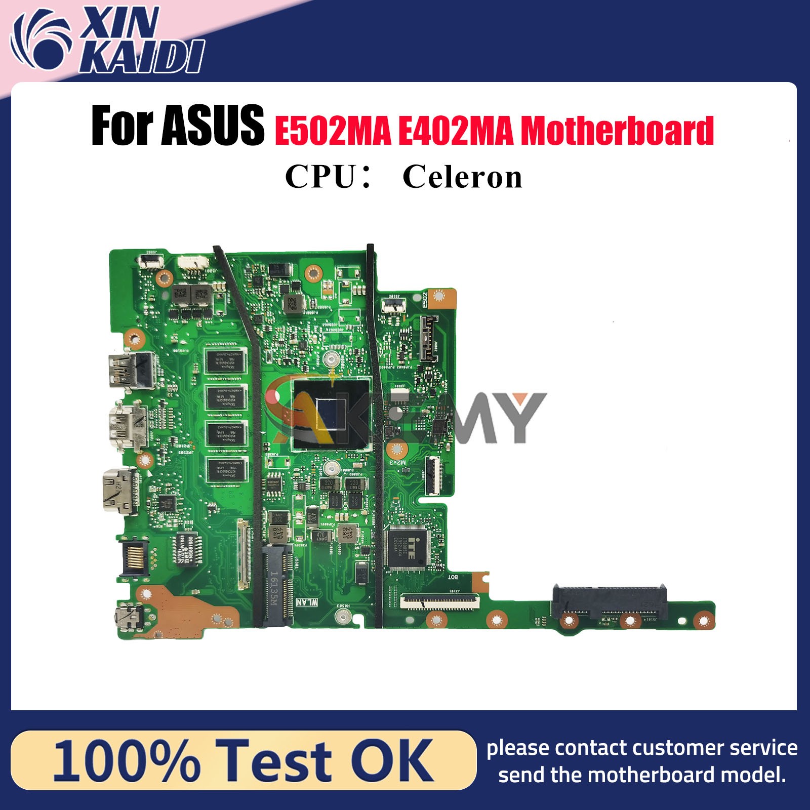 E502MA Laptop Motherboard For ASUS EeeBook E502M Mainboard W/ Celeron CPU
