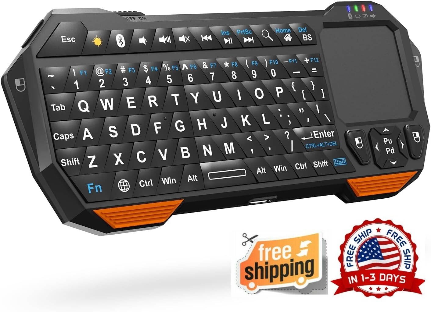 Mini Bluetooth Teclado Inalambrico Con Panel Tactil Para Smart Tv PS4 PS5