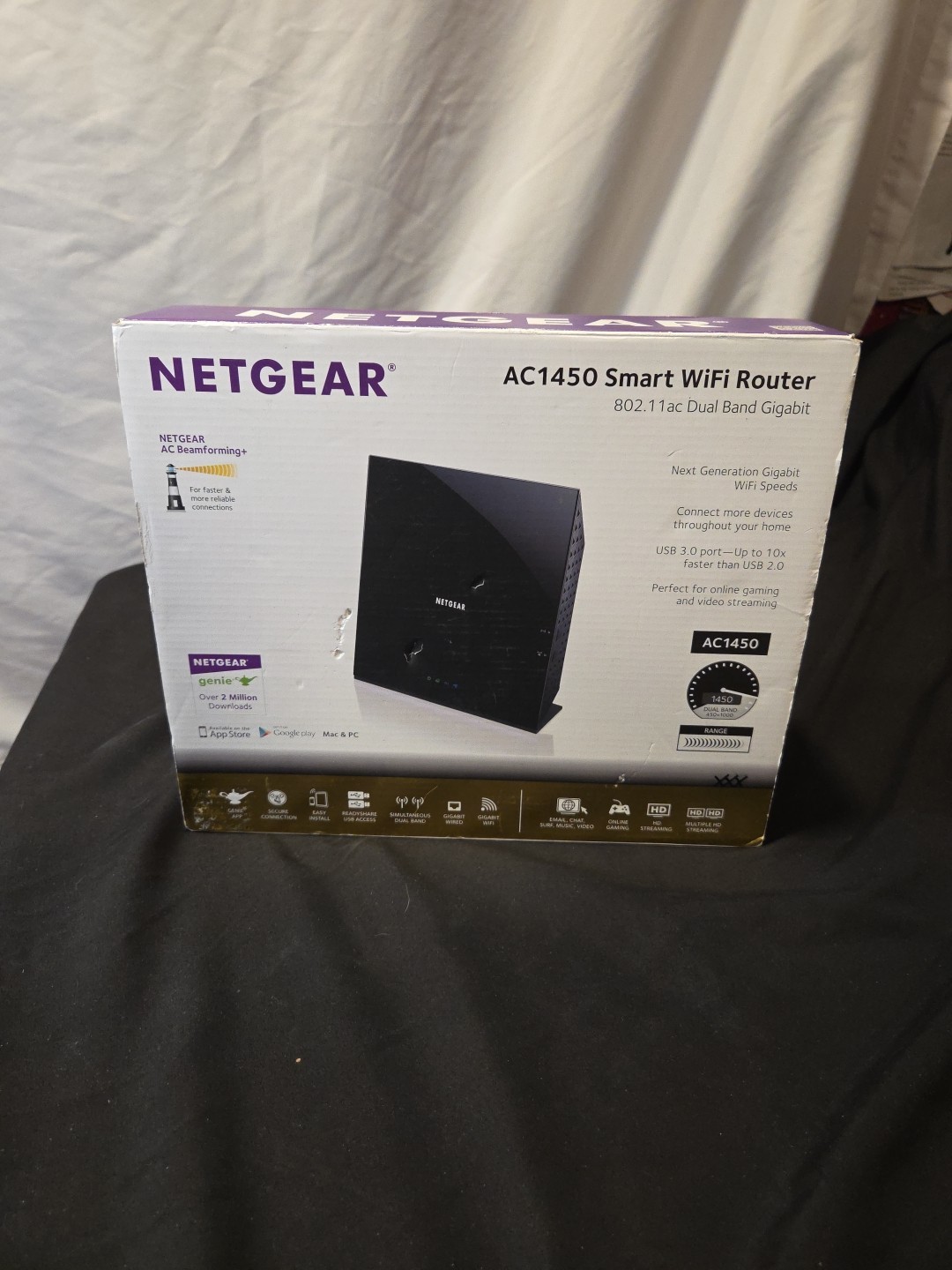 NETGEAR AC1450 Smart WiFi Router 802.11 ac Dual Band Gigabit Brand New