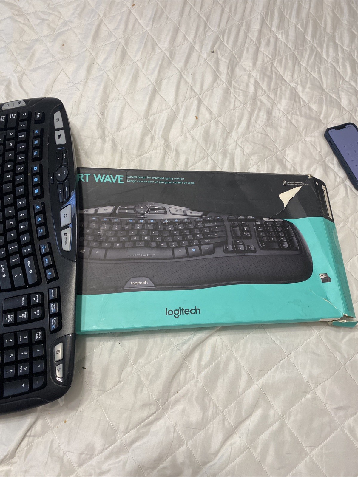 Logitech K350 Comfort Wave Wireless Keyboard Black 