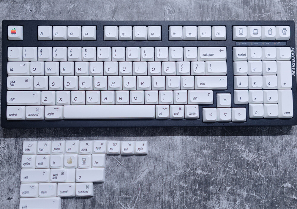 PBT MAC White Style Keycaps For Apple Mac XDA Height for Cherry MX  Keyboard
