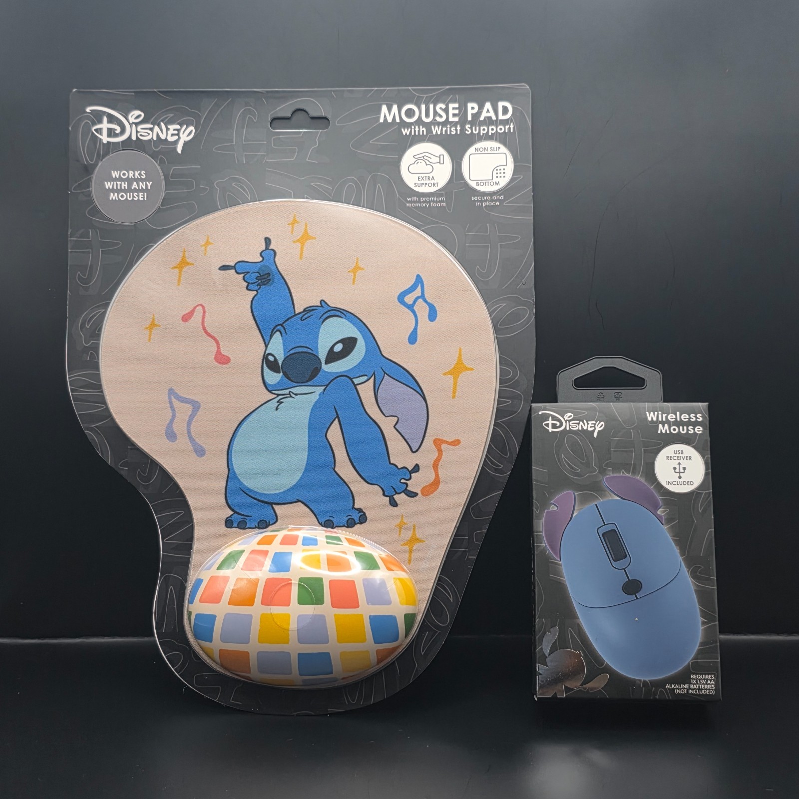 Disney Stitch - Wireless Mouse + Mouse Pad with Wrist Support