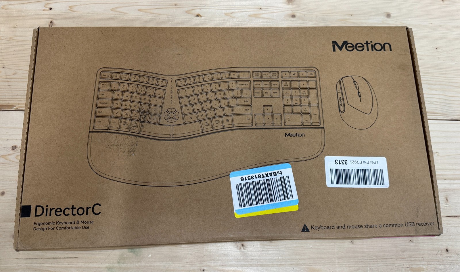 Meetion DirectorC Wireless Ergonomic Keyboard & Vertical Mouse Bundle USB-C