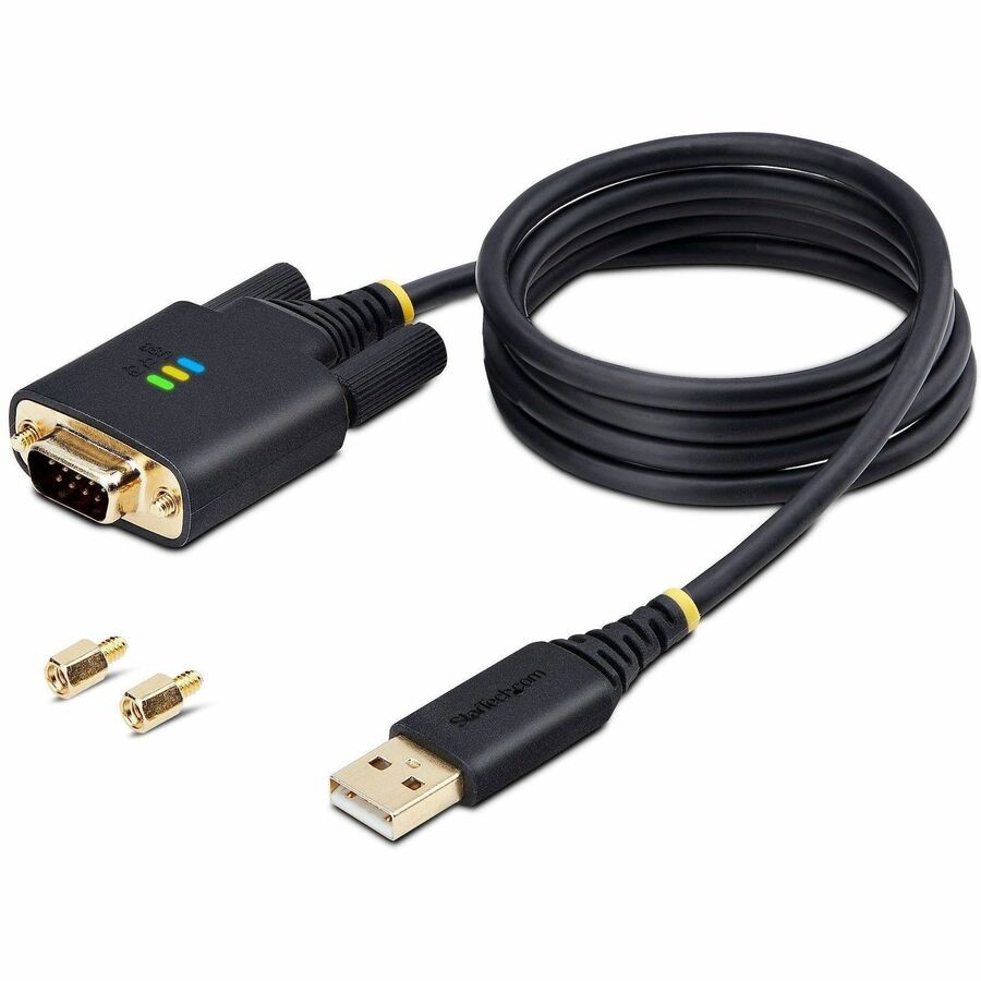StarTech 3ft (1m) USB to Serial Adapter Cable, COM Retention, FTDI IC, DB9