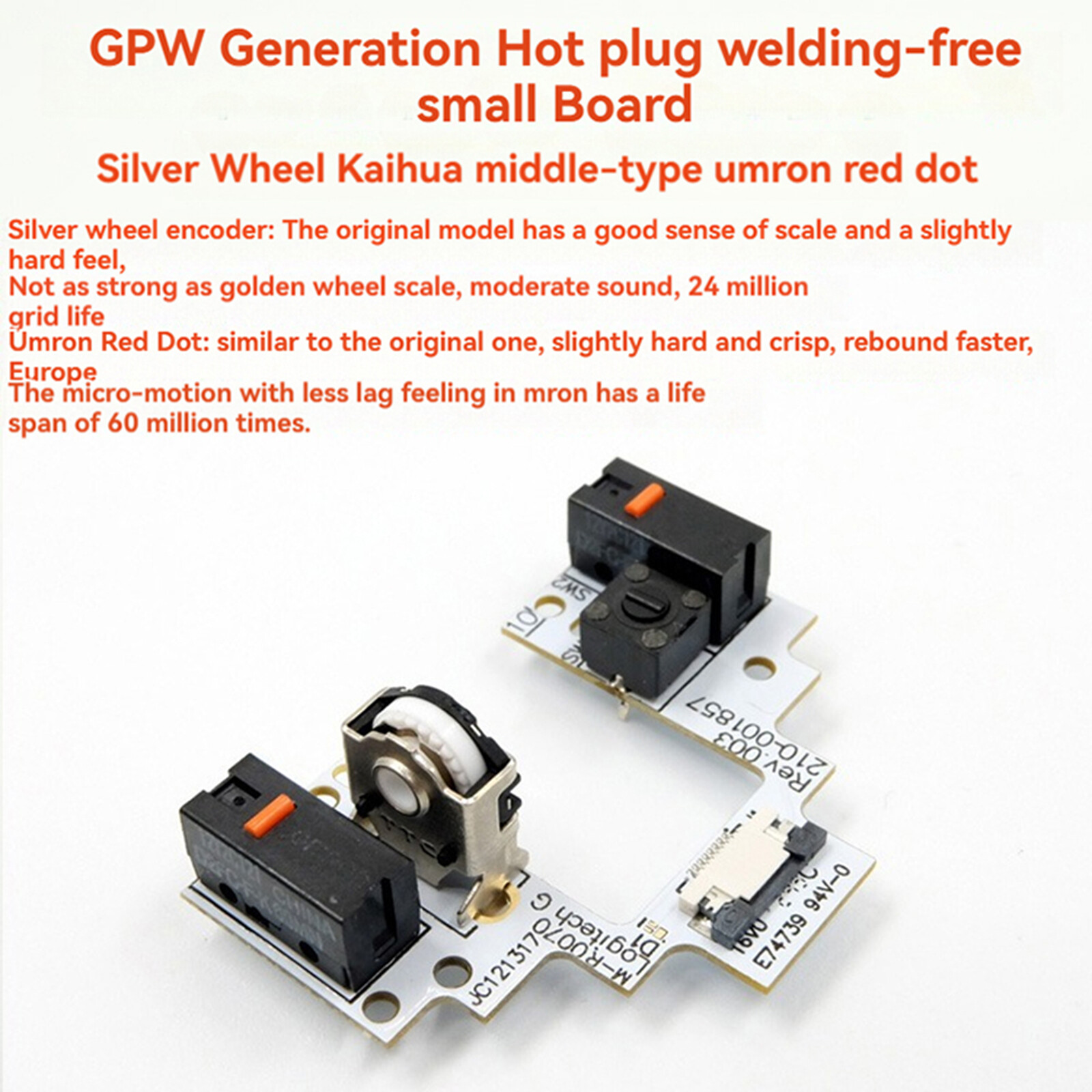 For Logitech GPW Gen 1 Mouse No Soldering Micro Change Button Small Board