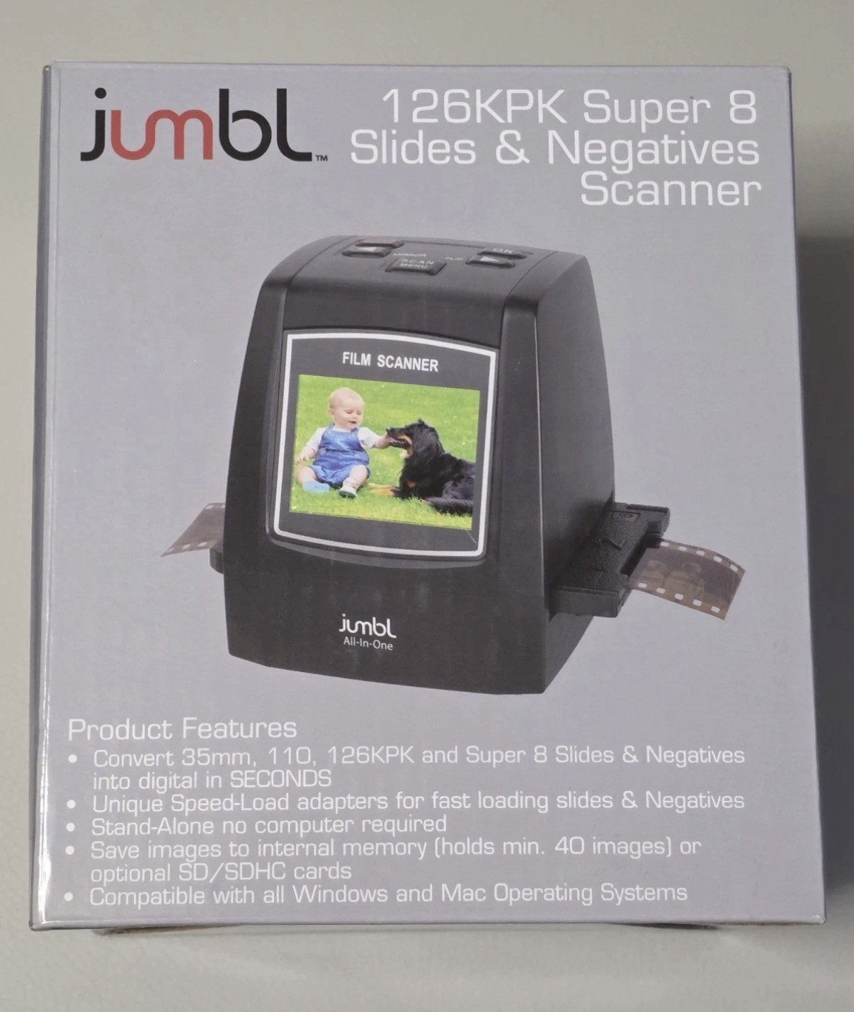 Jumbl 22MP All in One Film Slide Scanner - JUMFS14MSP8 NEW