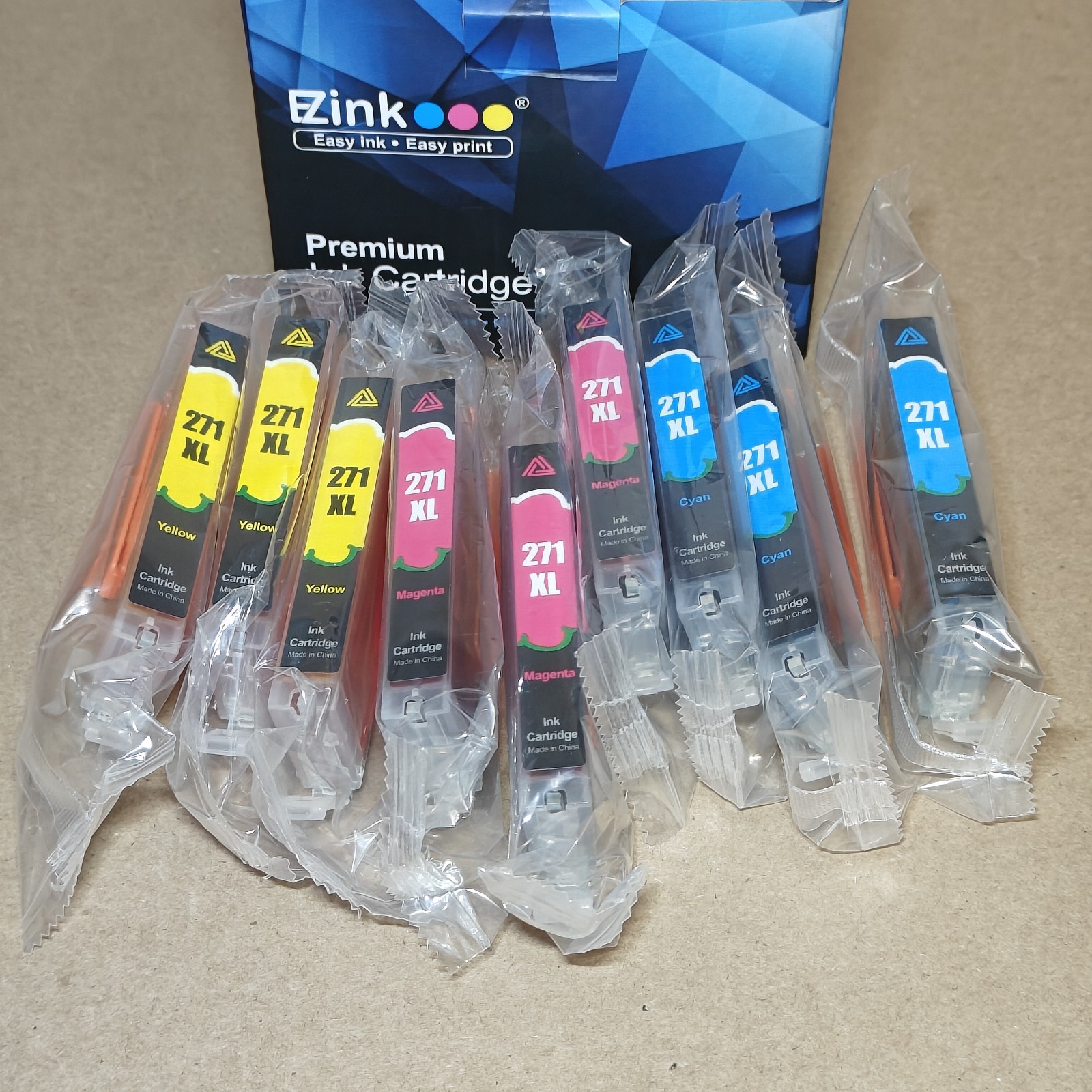 9 Pack - EZ Ink for HP 271 XL Yellow, Cyan, Magenta - TM Cartridge Replacement