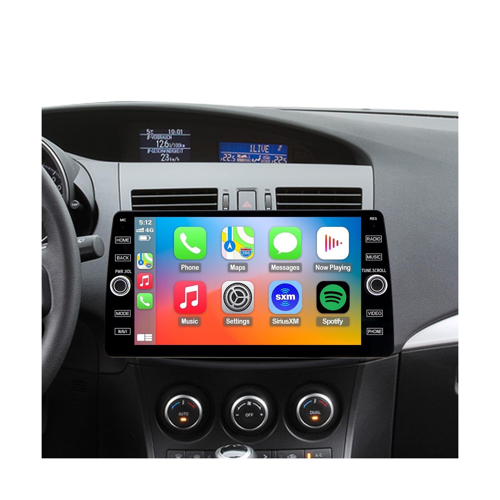 4G LTE QLED Radio for Mazda 3 2010 2011 2012 2013 Upgrade,8-Core CPU Touch Sc...