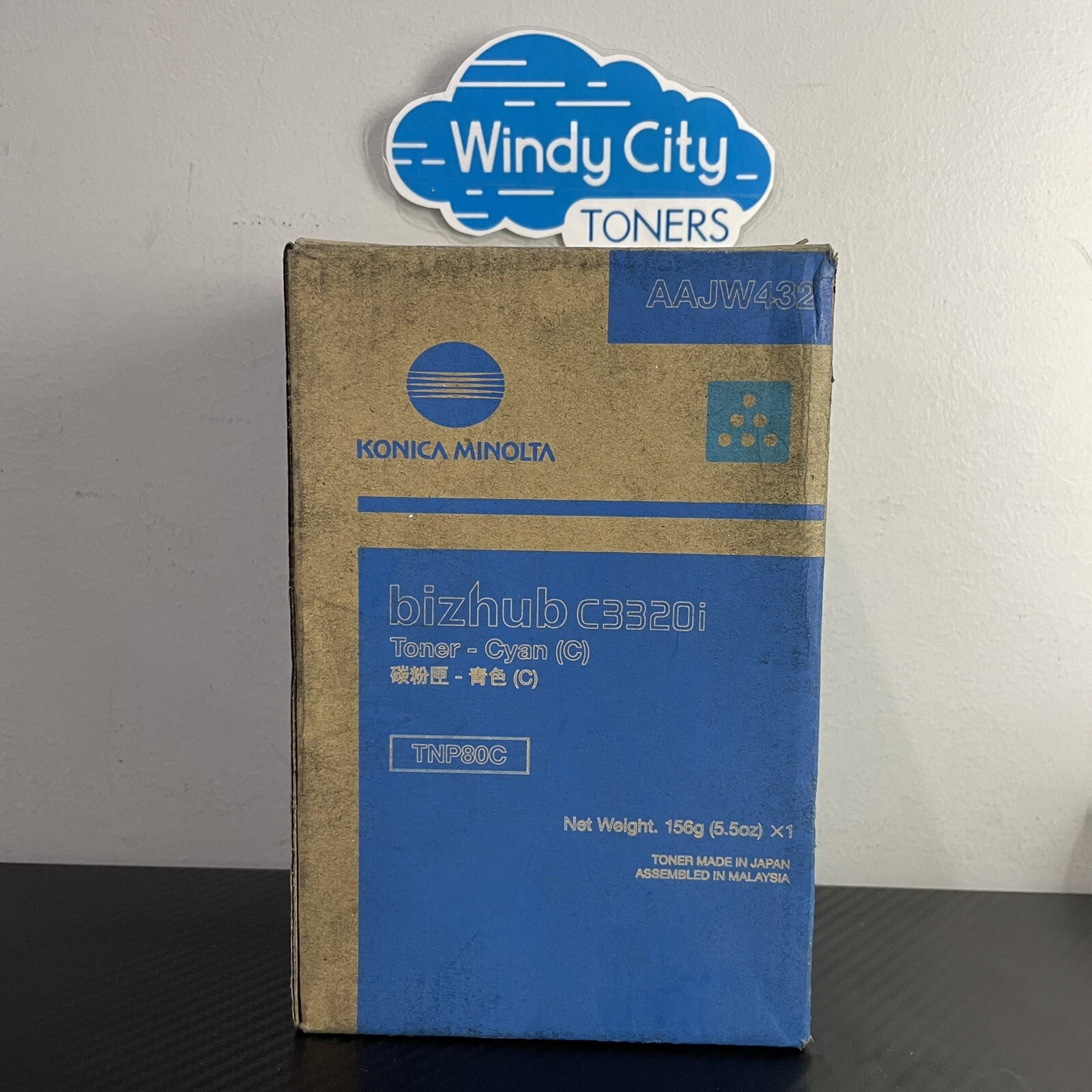 Konica Minolta AAJW432 TNP80C Cyan Toner Cartridge for Bizhub C3320i C3321i New