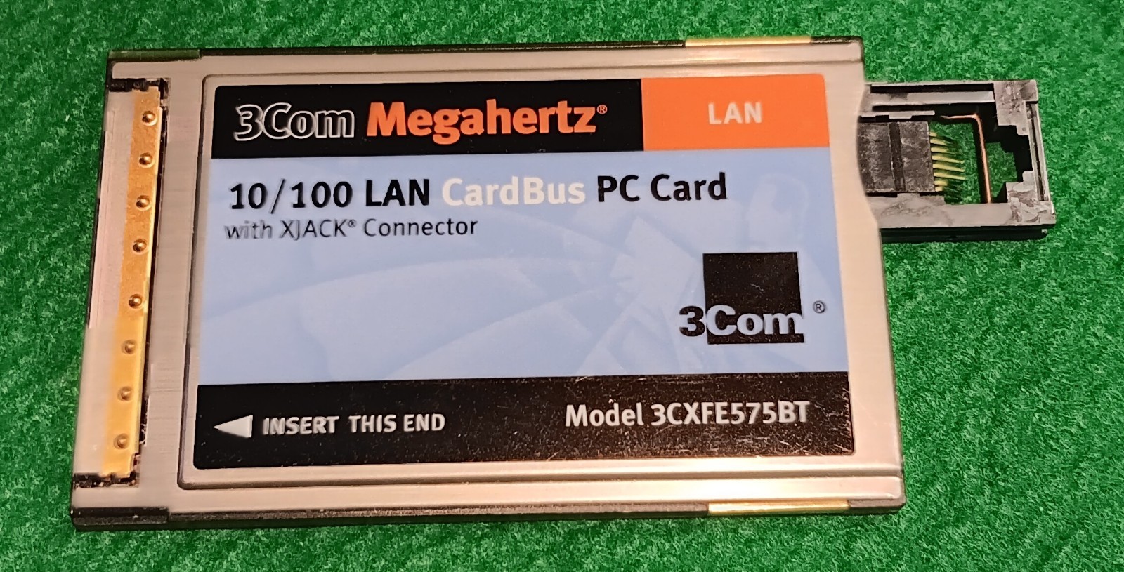 3COM Megahertz 10/100 LAN CardBus PC Network Card w/ XJACK Connector 3CXFE575BT