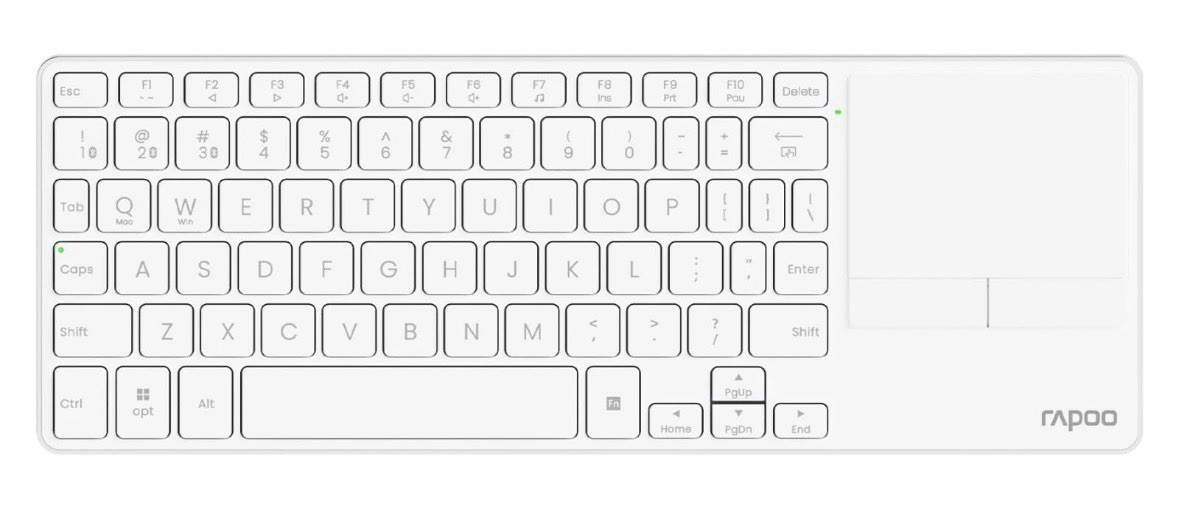 E900T Portable Wireless Keyboard with Touchpad, Multi-Device HTPC Keyboard fo...