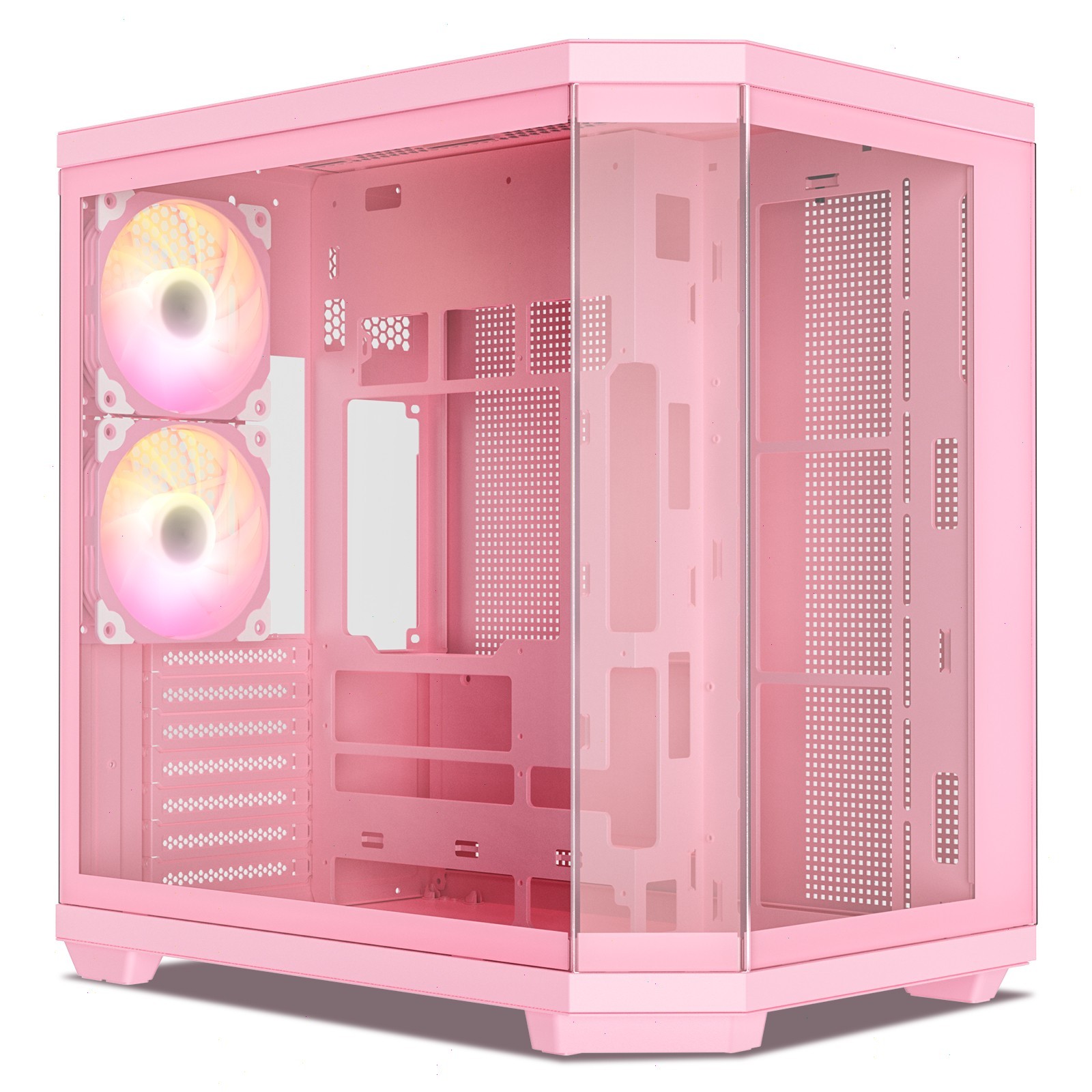 Vetroo CT3 ATX Mid-Tower Gaming Computer PC Case - Pink