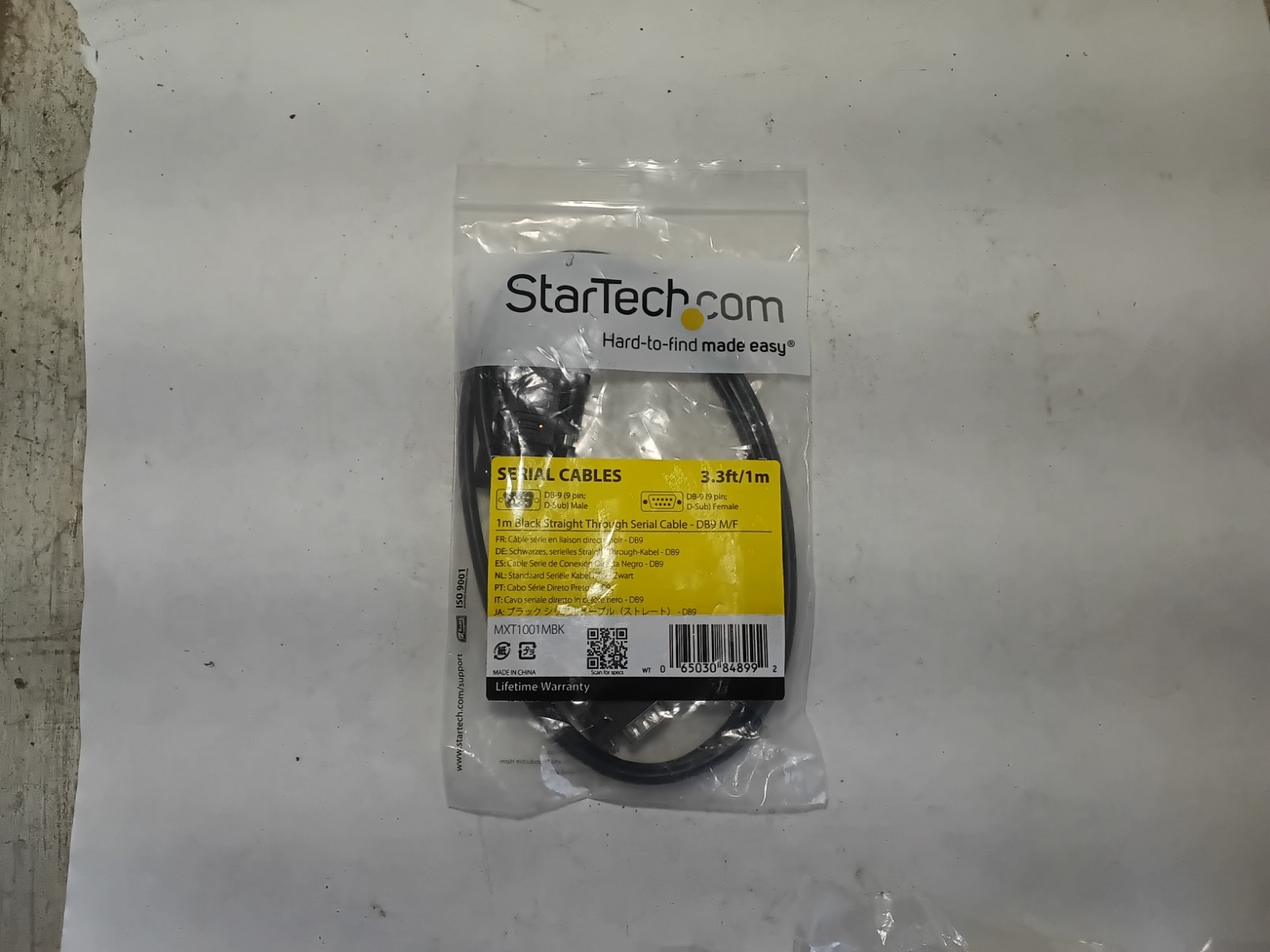 StarTech 1m Black Straight Through Serial Cable-DB9 M/F MXT1001MBK (G8E1)