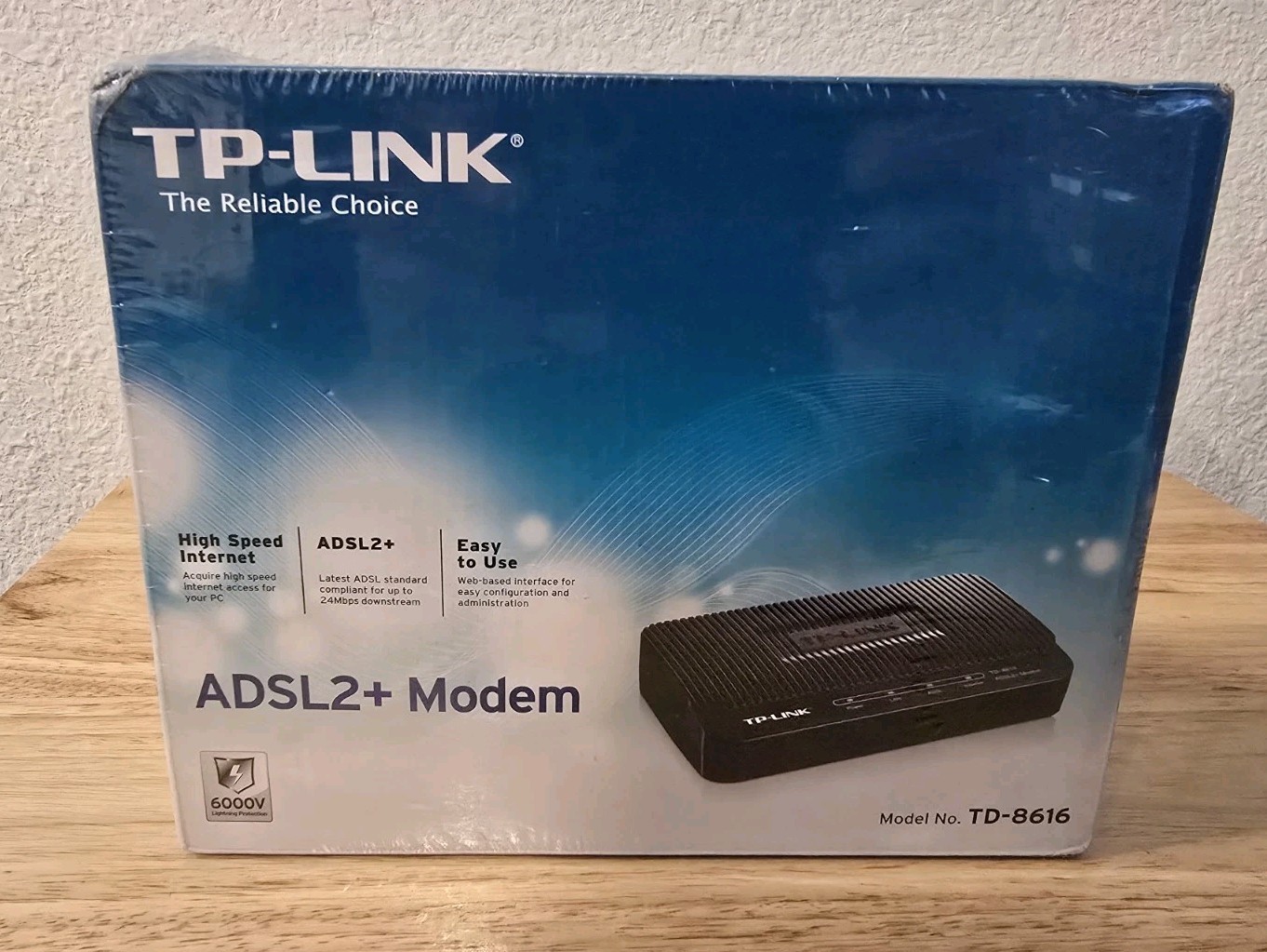 TP-Link ADSL2+ Modem Up to 24Mbps Downstream Bandwidth TD-8616 Sealed New In Box