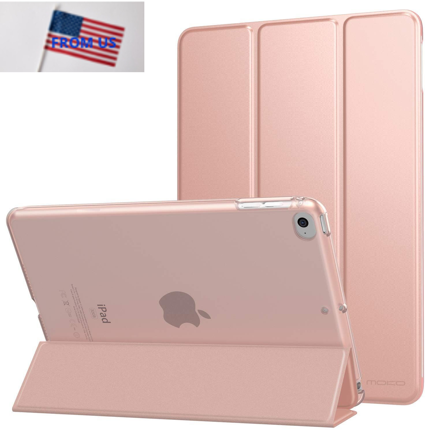 MoKo Smart Case for iPad mini 5 2019/Mini 4 2015 7.9 inch, Rose 1-Rose Gold