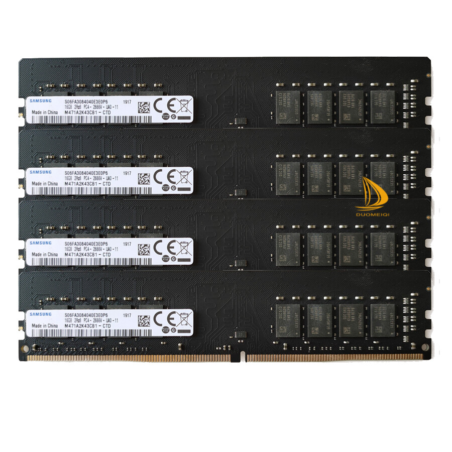 Samsung 4x 16GB 2RX8 PC4-2666V DDR4 21300MHz Test UDIMM Desktop Memory RAM 1.2V